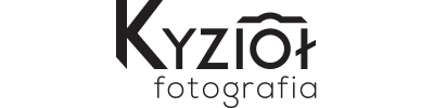 Logo KYZIOŁ fotografia w czarnym kolorze