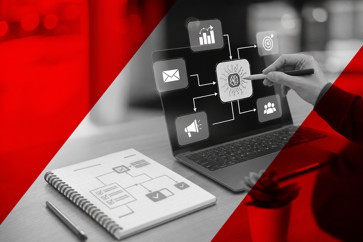 Workflow marketingu z AI krok po kroku: jak zautomatyzować kampanie bez utraty jakości